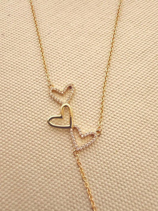Set Collar corazon x 2