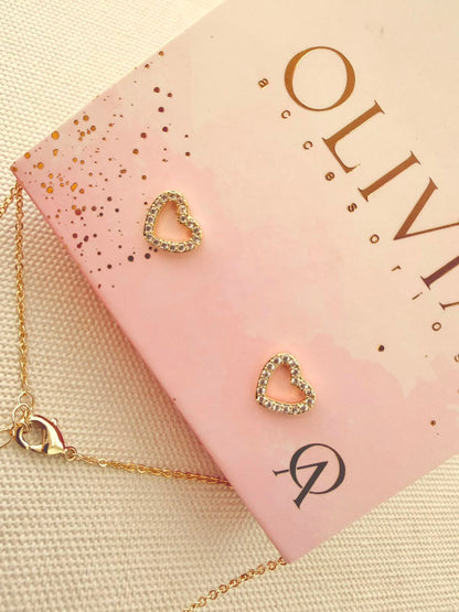 Set Collar corazon x 2